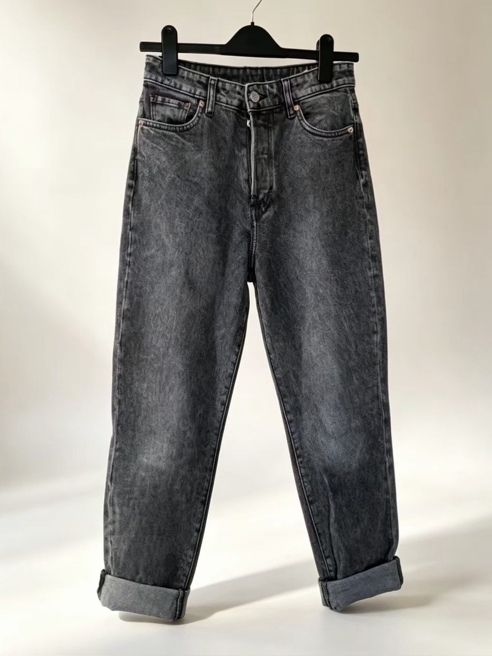 Relaxed Fit Men's Washed Gray Jeans